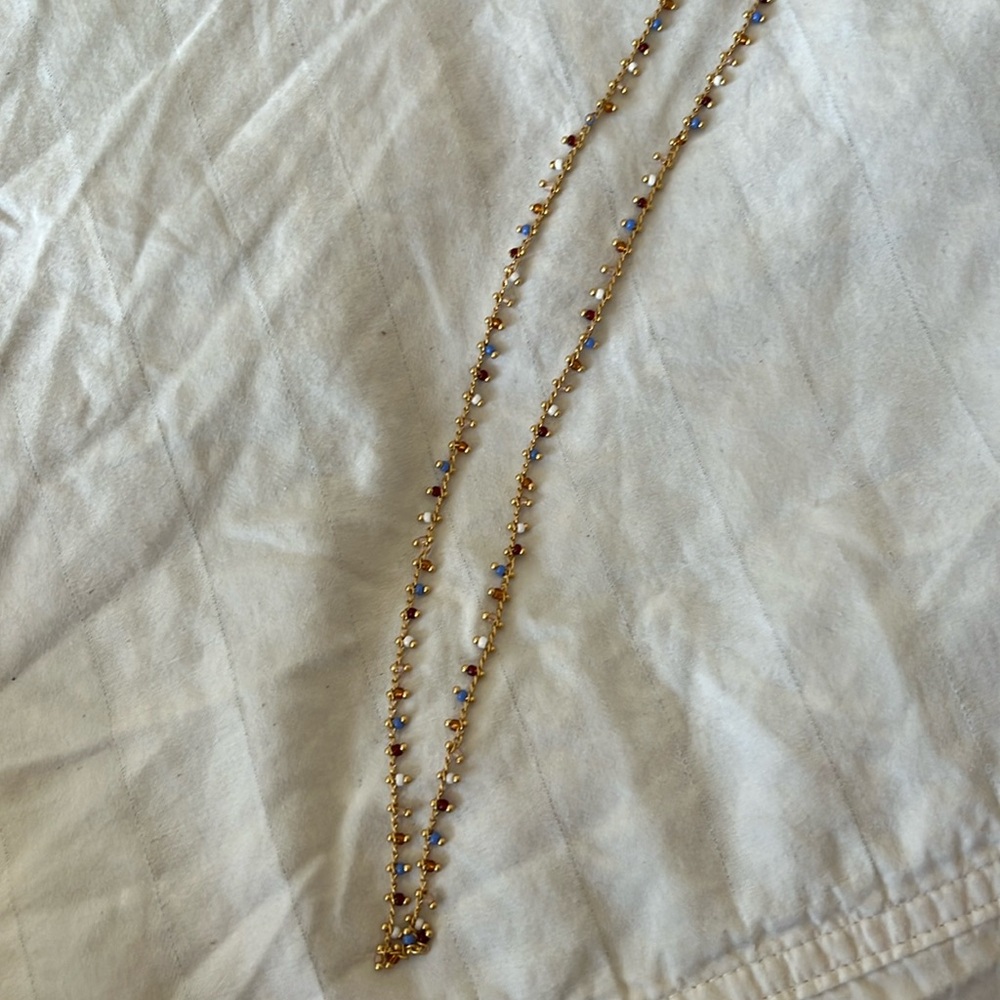 Madewell 14 inch necklace with colored beads
